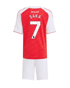 Billige Fotballdrakt Arsenal Bukayo Saka #7 Replika Hjemmedraktsett Barn 2025-26 Kortermet (med bukser)